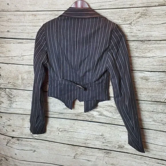 I.AM. GIA Black Havena Pinstripe Jacket Size XXS NWT - Picture 3 of 9